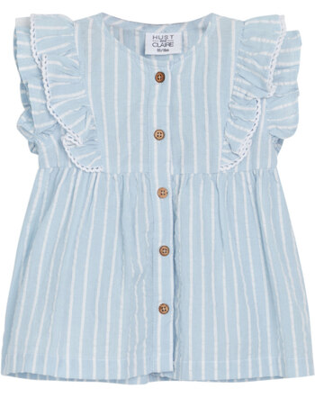 Hust and Claire Bluse/Shirt aus 100% Bio-Baumwolle mit Flügelarm GROA - Zen Blue 