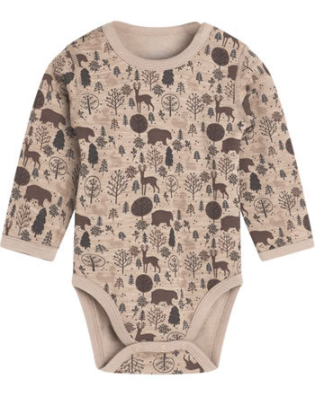 Hust and Claire Bodysuit wool/bamboo BALOO biscuit melange