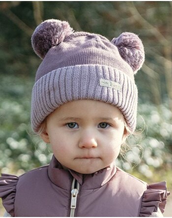 Hust and Claire Bommelmütze aus Wolle HCFalke - Plum wine