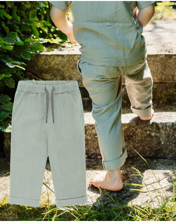 Hust and Claire Bundhose 'HCGarry' mit Streifen aus Viskose/Leinen - Iceberg