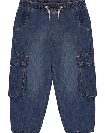 Hust and Claire Denim-Cargohose 'HCTrevor' aus Baumwolle - Blue Denim