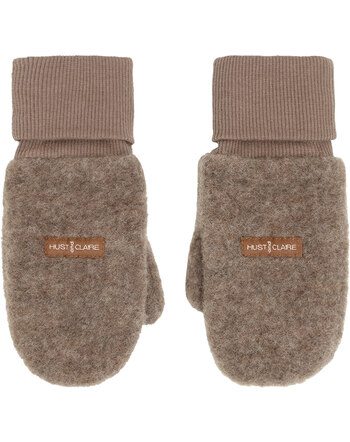 Hust and Claire Fäustlinge 'HCFelix' aus Wollfleece mit Baumwollfutter - Deer Melange