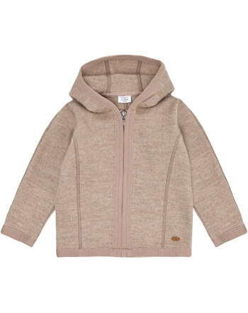 Hust and Claire Kapuzenjacke 'Ebba' aus Bio-Wollwalk - Biscuit