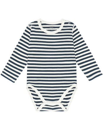 Hust and Claire Langarm-Body aus Bambus-Viskose mit Streifen HCBuller - Blues
