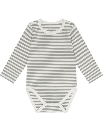 Hust and Claire Langarm-Body aus Bambus-Viskose mit Streifen HCBuller - Forest Fog