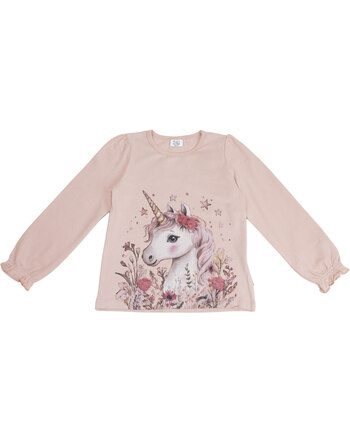 Hust and Claire Langarmshirt aus Baumwolle mit Einhorn HCAlma - Rugby Tan 🦄