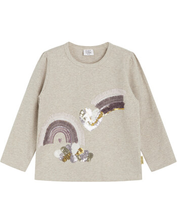 Hust and Claire Langarmshirt mit Regenbogen HCAlma - Beige melange