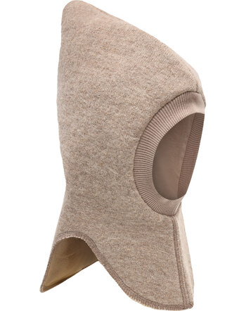 Hust and Claire Mütze/Balaclava aus Merinowolle 'HCFeo' - Biscuit