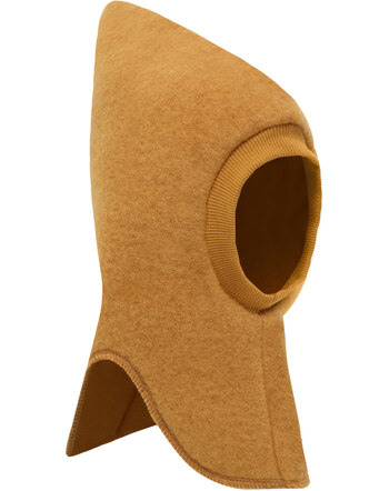Hust and Claire Schlupfmütze/Balaclava 'HCFeo' aus Wolle mit Baumwollfutter - Old Mustard
