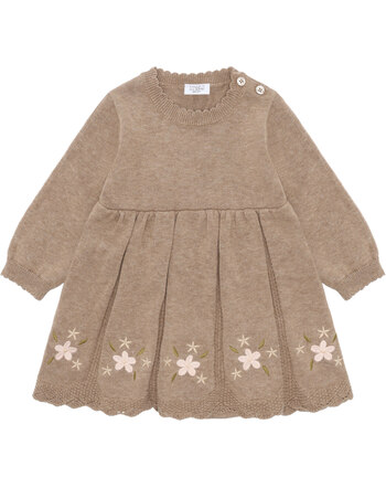 Hust and Claire Strick-Kleid aus 100% Baumwolle mit Body-Funktion HCKlara - Biscuit