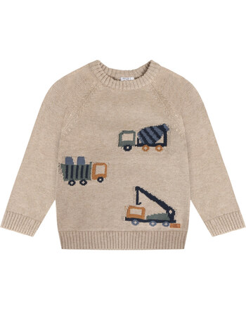 Hust and Claire Strick-Pullover 'HCPelle'' aus 100 % Bio-Baumwolle - Beige Melange