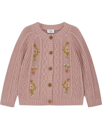 Hust and Claire Strickjacke aus Baumwolle HCCAMILLA - Dusty rose