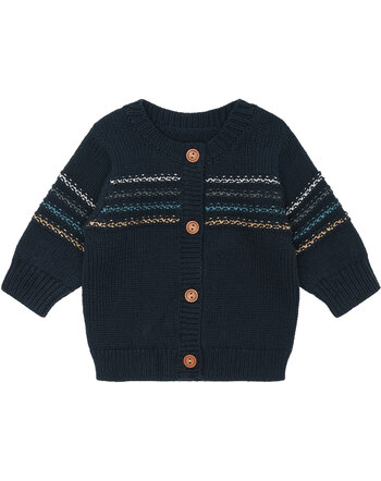 Hust and Claire Strickjacke aus Baumwolle HCCHARLI - Navy