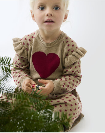 Hust and Claire Strick-Kleid 'HCPippa' aus 100 % Bio-Baumwolle - Biscuit