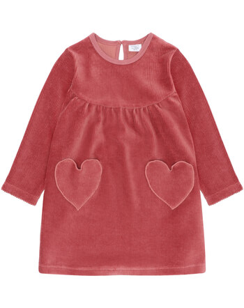 Hust and Claire Velour-Kleid mit Herztaschen HCDonna - Dry Rose