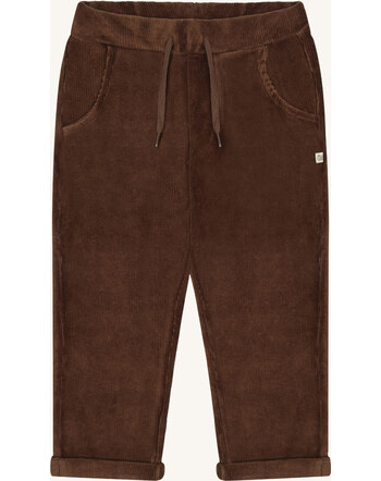 Hust and Claire Verlours-/Cordhose 'HCGarry Ottoman' aus Baumwollmischung - Brown Stone