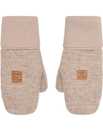 Hust and Claire Walk-Fäustlinge aus Merinowolle 'HCFelix' - Biscuit