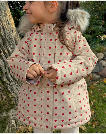 Hust and Claire Winterjacke mit abnehmbarer Kunstfell-Kapuze 'HCObia' - Sandy