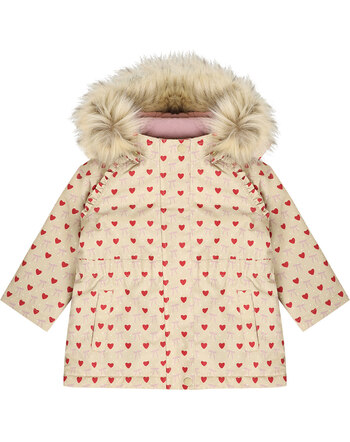 Hust and Claire Winterjacke mit abnehmbarer Kunstfell-Kapuze 'HCObia' - Sandy