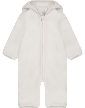 Huttelihut Wollfleece-Overall/Schlafanzug mit Kapuze aus 100 % Merinowolle - Tofu