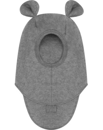 Huttelihut Wollfleece-Schlupfmütze mit Öhrchen aus 100 % Merinowolle - Savannah Melange