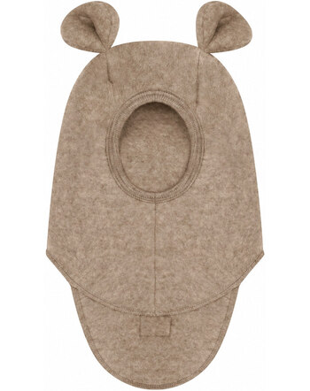 Huttelihut Wollfleece-Schlupfmütze mit Öhrchen aus 100 % Merinowolle - Savannah Melange