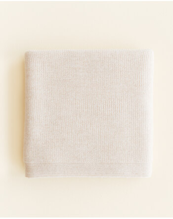 Hvid Baby-Decke 'Felix' 70 x 95 cm aus Merinowolle - Cream