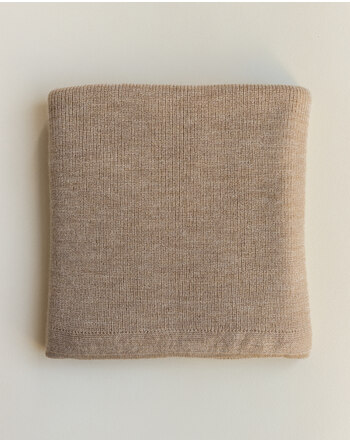 Hvid Baby-Decke 'Felix' 70 x 95 cm aus Merinowolle - Sand