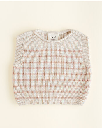 Hvid Baby-Pullunder 'Harvey' aus Merinowolle - Cream/Apricot