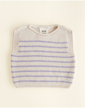 Hvid Baby-Pullunder 'Harvey' aus Merinowolle - Cream/Lilac