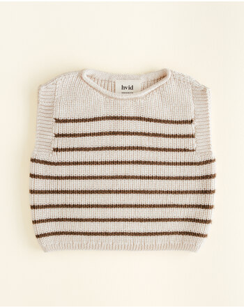 Hvid Baby-Pullunder 'Harvey' aus Merinowolle - Cream/Mocha