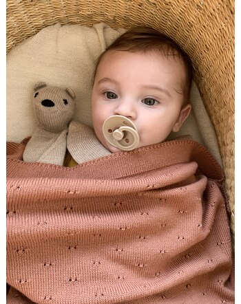 Hvid Blanket Merino wool brick BIBI 