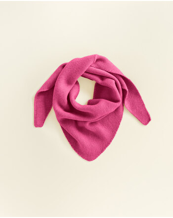 Hvid Dreieckstuch für Kids & Damen 'Josephina' aus Merinowolle 118 cm - Fuchsia