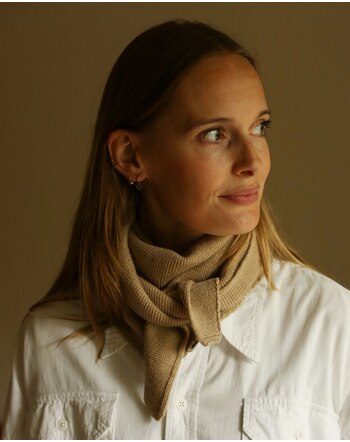 Hvid Dreieckstuch für Kids & Damen 'Josephina' aus Merinowolle 118 cm - Sand