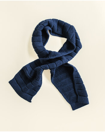 Hvid Kids-Schal 'Jacobino' aus Merinowolle 17,5 cm x 130 cm - Blue