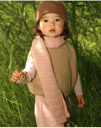 Hvid Kids-Schal 'Jacobino' aus Merinowolle 17,5 cm x 130 cm - Powder