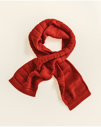 Hvid Kids-Schal 'Jacobino' aus Merinowolle 17,5 cm x 130 cm - Red