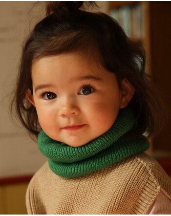 Hvid Loop-Schal 'Gigi' aus Merinowolle - Grass