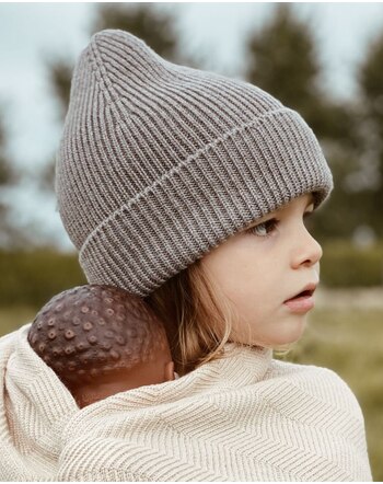 Hvid Mütze Beanie Otter