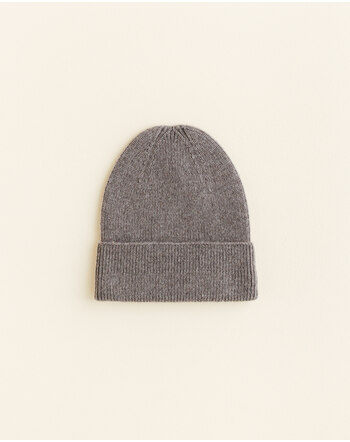 Hvid Neugeborenen-Mütze/Beanie 'Fonzie' aus Merinowolle - Otter