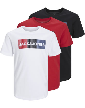 Jack & Jones Junior T-shirt short sleeve JJECORP white/black play 12199948