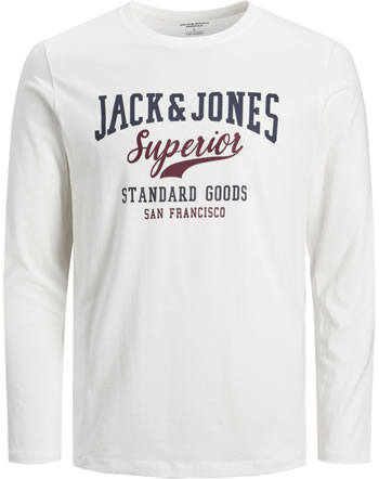 Jack & Jones Junior T-shirt long sleeve JJELOGO NOOS cloud dancer 12213080