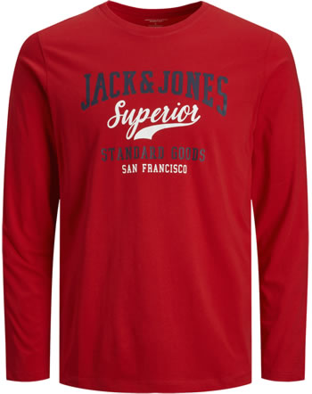 Jack & Jones Junior T-shirt long sleeve JJELOGO NOOS true red 12213080