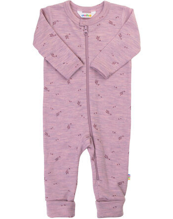 Joha 2-in-1-Jumpsuit/Overall mit Reißverschluss & aus Merinowolle - Lilac Melange 💗🌿