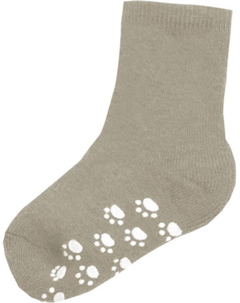 Joha Anti-Rutsch-Socken Wolle Pfötchen beige mel.