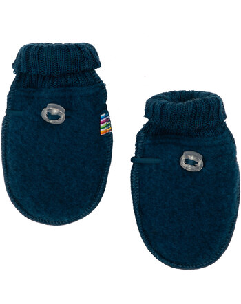 Joha Baby Handschuhe/Fäustlinge aus Merino-Wollfleece - Dunkel Türkis