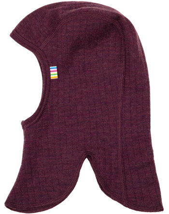 Joha Balaclava/Schlupfmütze aus Merinowolle - Pflaume