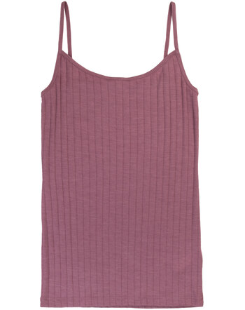 Joha Damen-Top mit zarter Struktur & dünnen Trägern aus Merinowolle/Seide - Heather