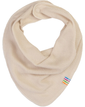 Joha Dreieckstuch/Lätzchen aus Bio-Baumwolle/Merinowolle - Hellbeige