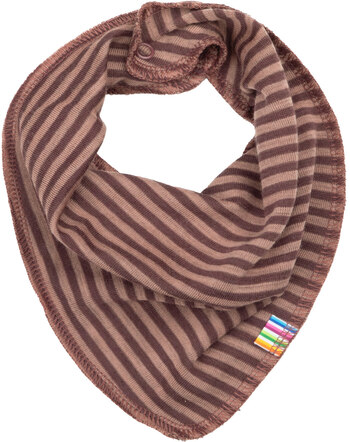 Joha Dreieckstuch/Lätzchen aus Merinowolle - Rose-Gestreift